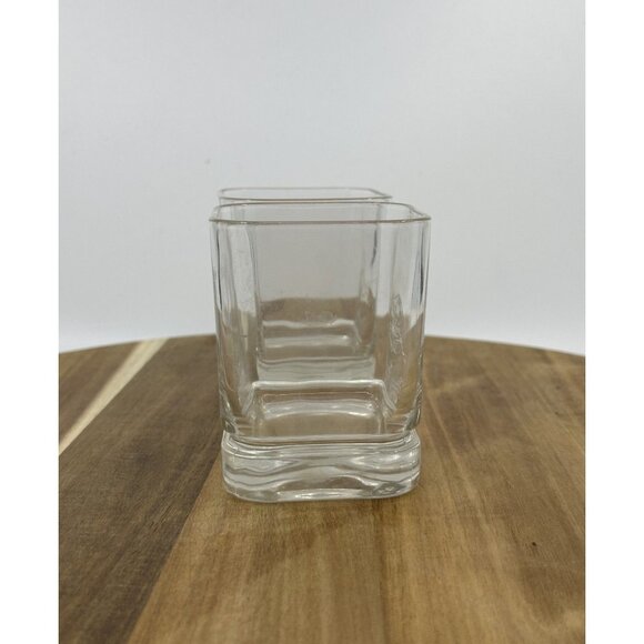 Crown Royal Square Whiskey Glasses 2000 Limited Edition Set Of 2 Barware Shot - Picture 2 of 8